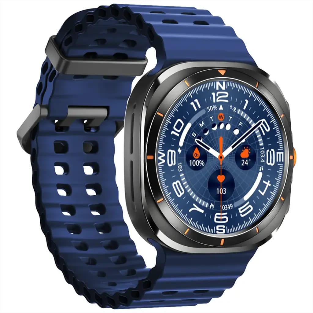 ساعت هوشمند پرودو مدل Porodo Voyager AMOLED 1.43″ Smart Watch – Grey Dial with Blue Ocean Band 34mm — تصویر ۱۰