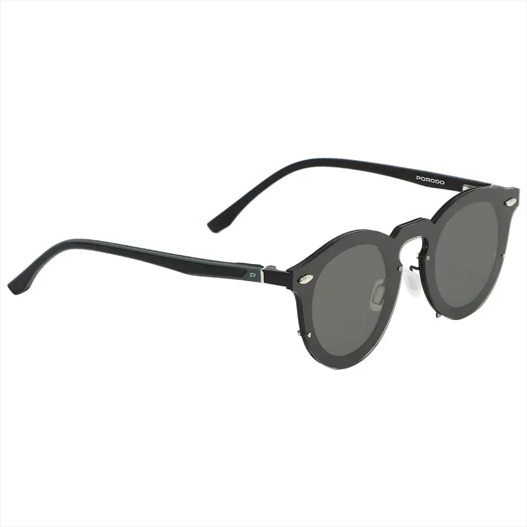 عینک آفتابی پرودو لايف استايل مدل Porodo Lifestyle Dale Round Frame Sunglasses – Black — تصویر ۵