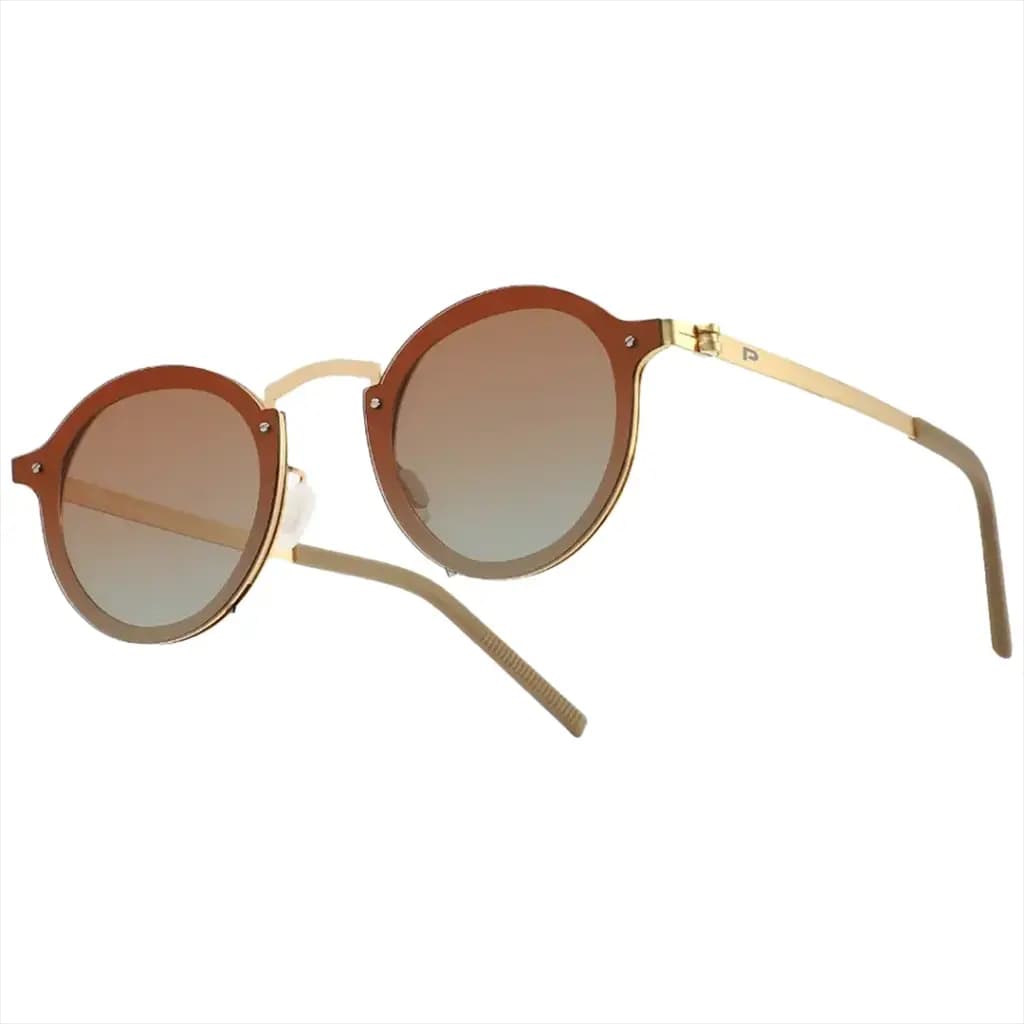 عینک آفتابی پرودو لايف استايل مدل Porodo Lifestyle Riviera Round Frame Sunglasses – Gold — تصویر ۴