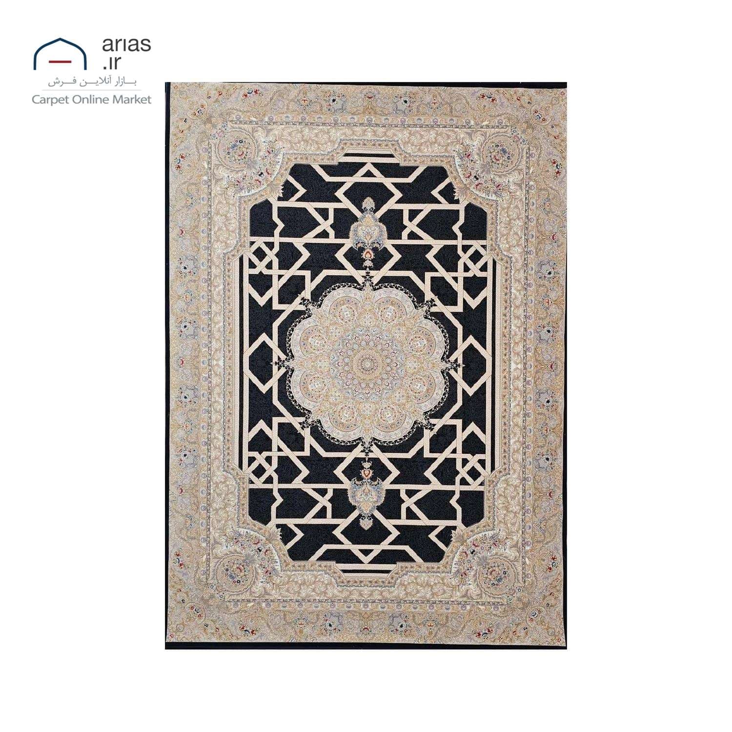 فرش ماشینی کلاسیک آریاس 1500 شانه کد M23111