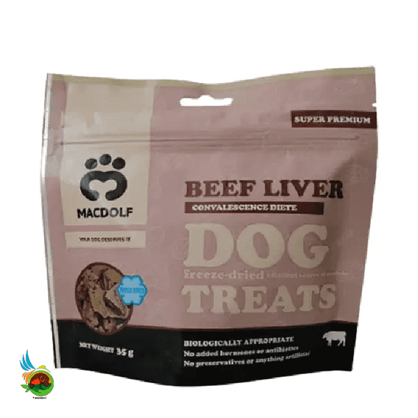 تشویقی سگ مک دولف طعم جگر گوساله Macdolf Beef Liver وزن 35 گرم