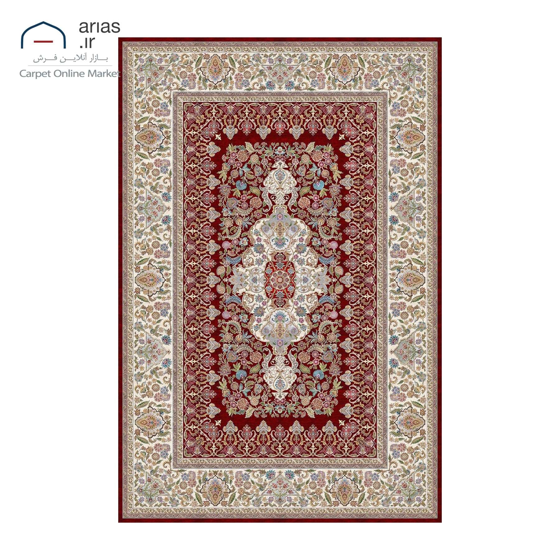 فرش ماشینی آریاس 700 شانه طرح وینتیج کد M22141