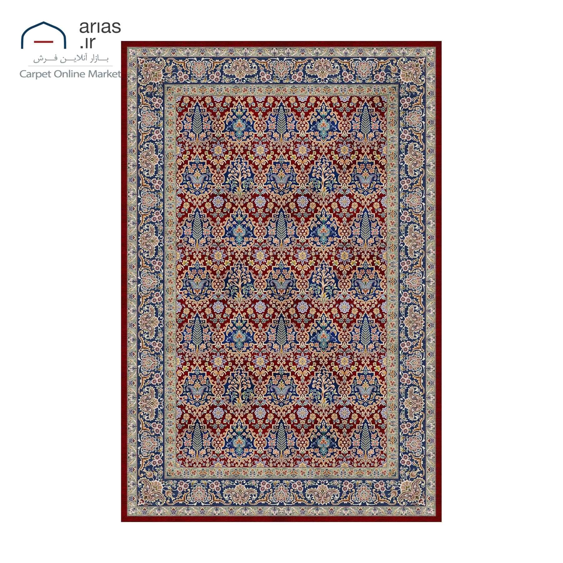 فرش ماشینی آریاس 700 شانه طرح وینتیج کد M22139