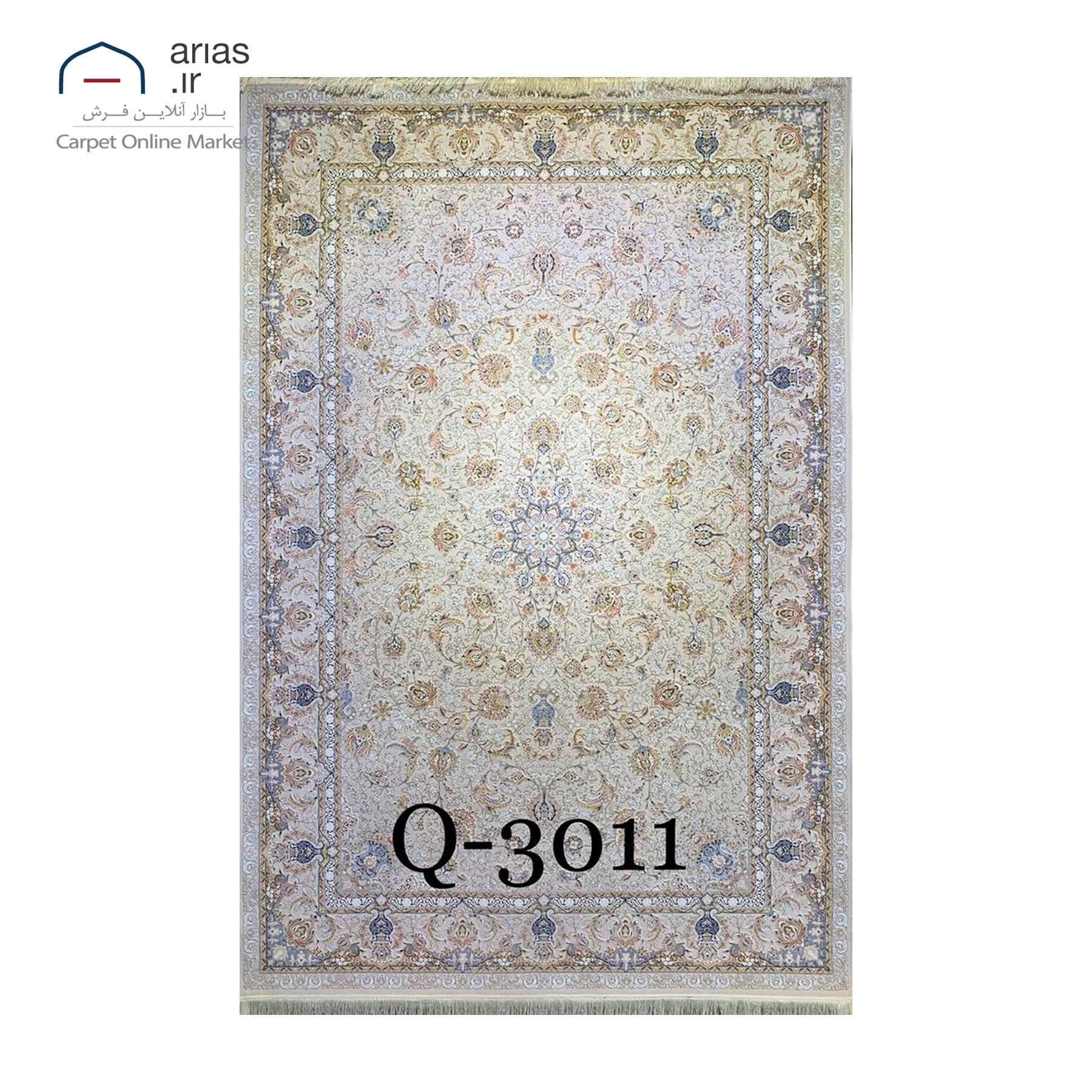 فرش ماشینی آریاس 1000 شانه طرح وینتیج کد MT04130