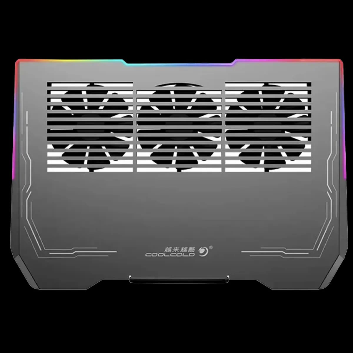 خنک کننده لپ تاپ CoolCold K42 سه فن RGB تا 17 اینچ