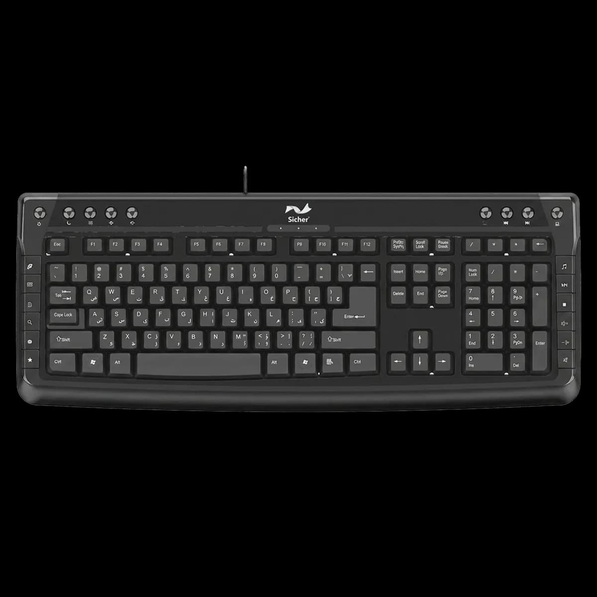 کیبورد با سیم Sicher KB120 با حروف فارسی