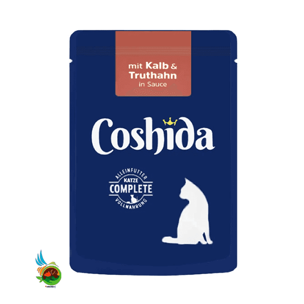 پوچ گربه کوشیدا با طعم گوساله و بوقلمون Coshida Mit Kalb Truthahn وزن 100 گرم