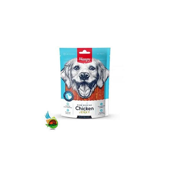 تشویقی سگ ونپی با طعم مرغ جرکی Wanpy Chicken وزن 100 گرم