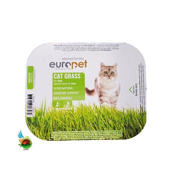 بذر علف گربه یوروپت Europet وزن 80 گرم