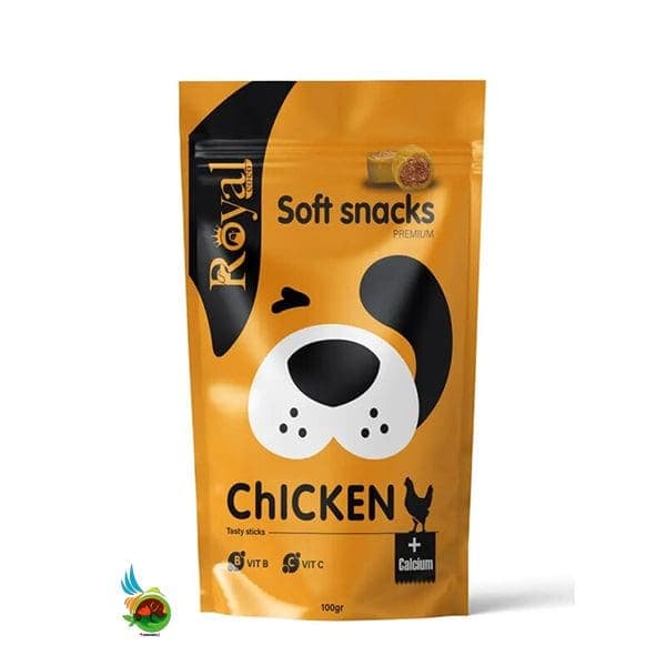 اسنک نرم مخصوص سگ رویال کوکو با طعم مرغ Royal coco soft snacks & chicken وزن 100 گرم
