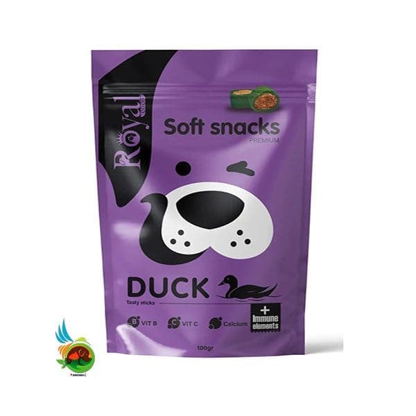 اسنک نرم مخصوص سگ رویال کوکو با طعم اردک Royal coco soft snacks & duck وزن 100 گرم