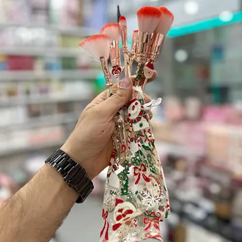 ست براش فلزی کریسمسی بابا نوئل 8 تیکه — تصویر ۹