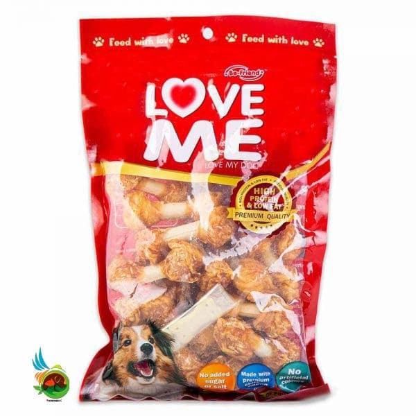 تشویقی سگ لاومی مدل دمبلی Love me وزن 300 گرم