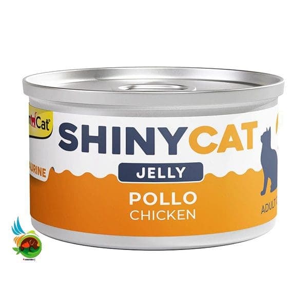 کنسرو گربه جیم کت با طعم مرغ در ژله Gim cat Shiny cat food with chicken in jelly وزن 70 گرم