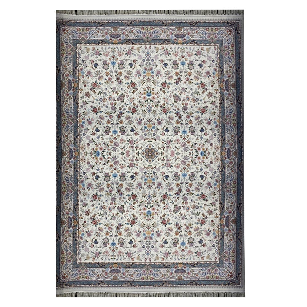 فرش ماشینی ۱۲۰۰ شانه زمینه کرم کدSH-1238 — تصویر ۲