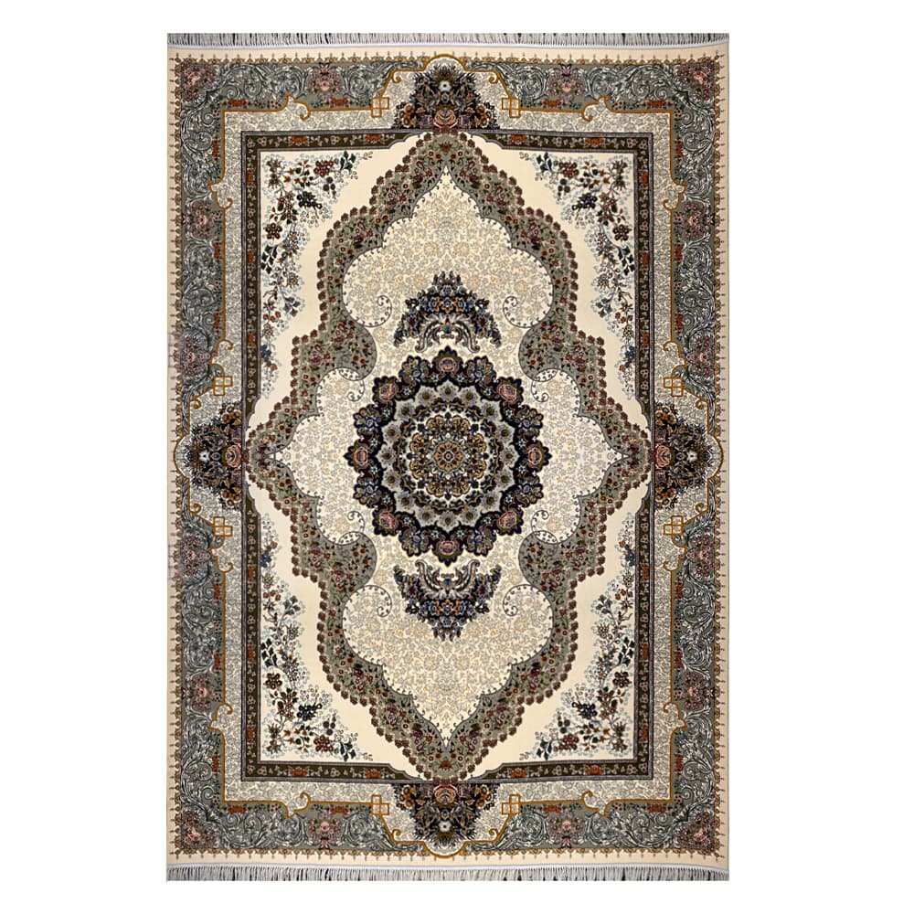 فرش ماشینی ۷۰۰ شانه زمینه کرم SH-708