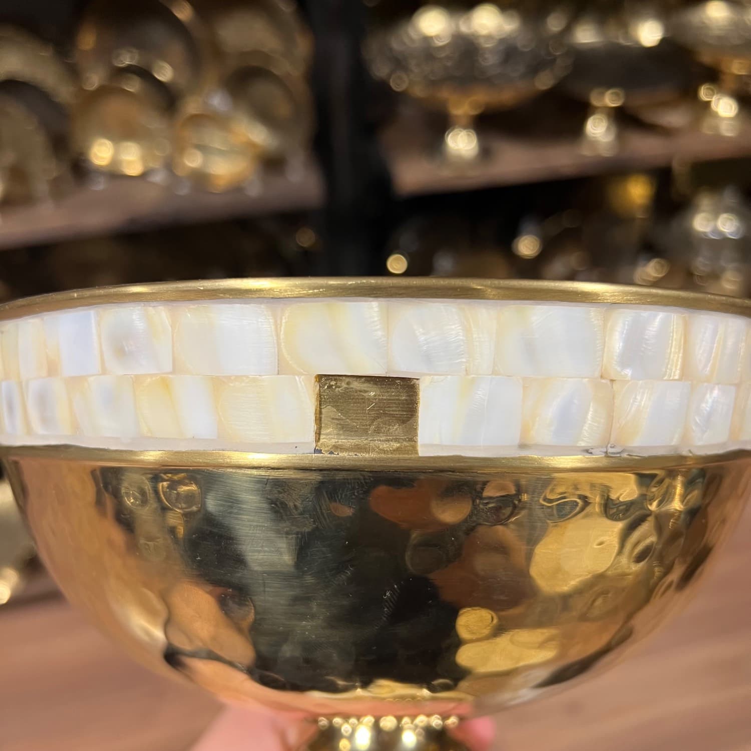 میوه (آجیل) خوری برنج و صدف چکشی — تصویر ۳