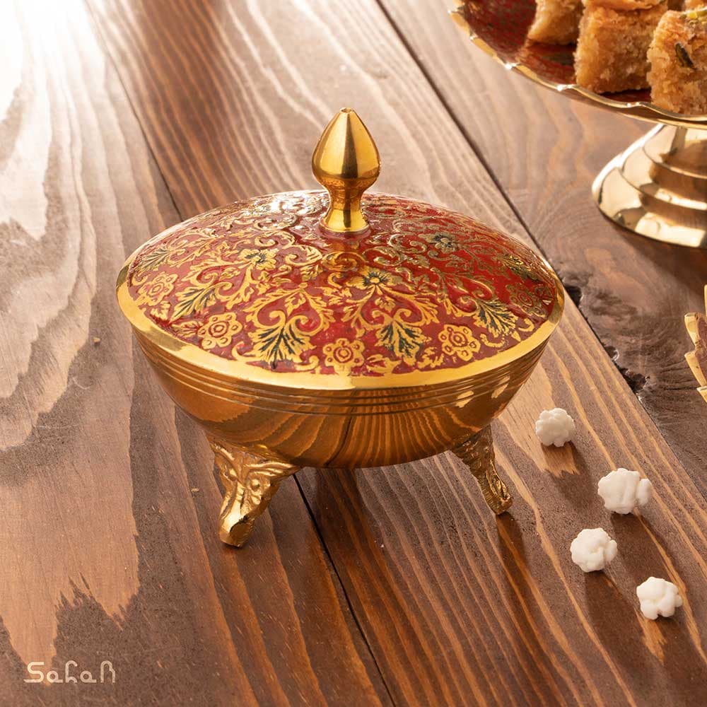 ست پذیرایی برنجی میناکاری کد 340 — تصویر ۶