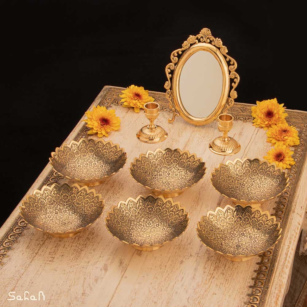 ست هفت سین برنجی آنتیک کد 1226