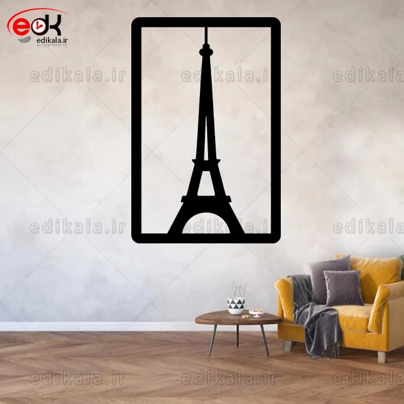 آینه دکوراتیو طرح برج ایفل شماره 1 در پنج رنگ و ابعاد انتخابی+فایل کورل — تصویر ۷