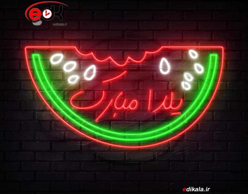 تابلو نئون طرح یلدا شماره 3 در ابعاد مختلف +آداپتور+ فایل لایه باز — تصویر ۲