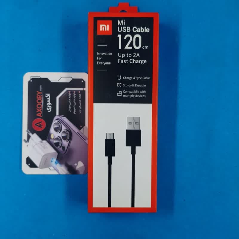 کابل شارژ شیائومی Micro USB 2A مشکی — تصویر ۲