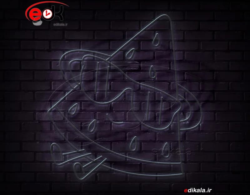 تابلو نئون طرح هندوانه شماره 3 در ابعاد مختلف +آداپتور+ فایل لایه باز — تصویر ۳