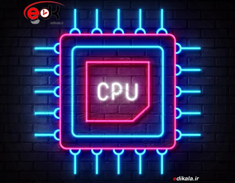 تابلو نئون طرح CPU(سی پی یو) شماره 1 در ابعاد مختلف +آداپتور+ فایل کورل آماده برش