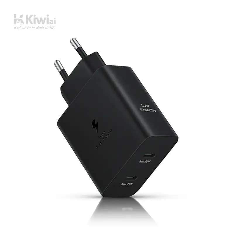 شارژر دیواری 50 وات سامسونگ مدل EP-T5020NBEGEU به همراه کابل USB-C – دو پین (اصل)- (ویتنام) — تصویر ۵