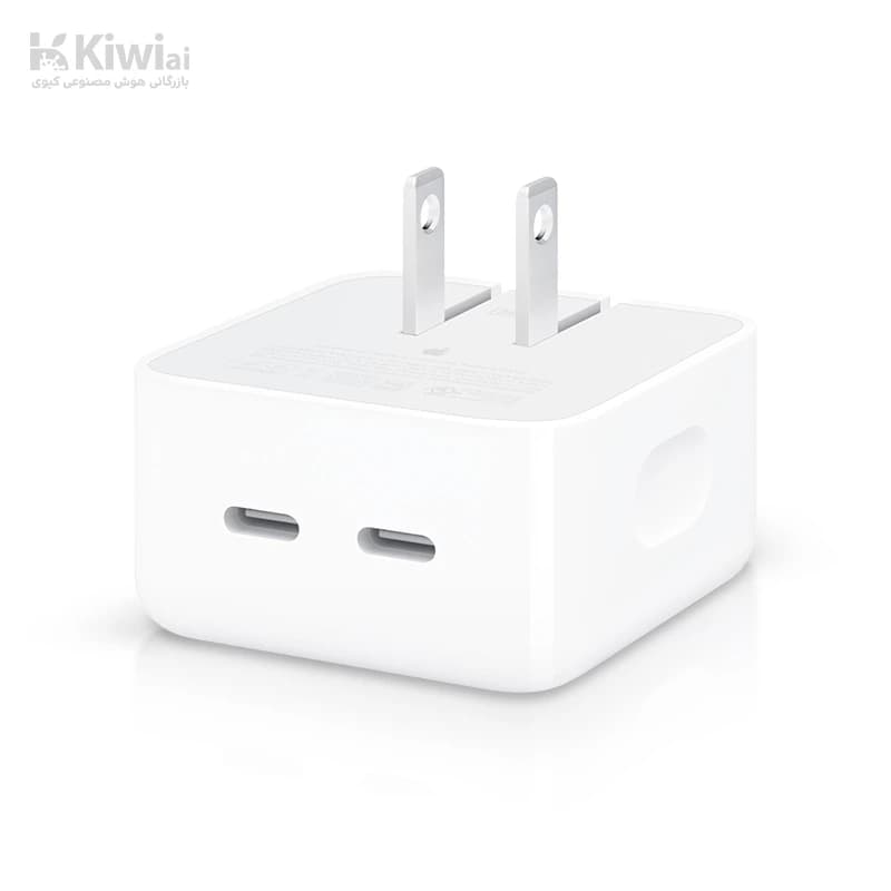 آداپتور شارژر ۳۵ وات اپل اصل مدل Dual USB-C Port – دو پین