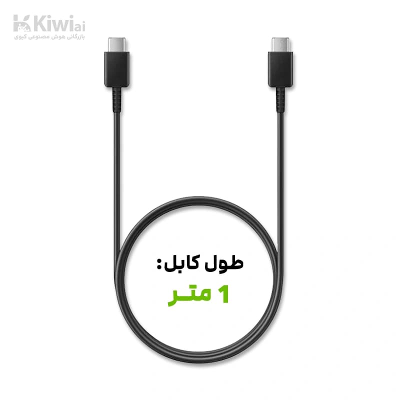 کابل تبدیل USB-C به USB-C سامسونگ (عمده پک ۱۰ عددی) مدل 1 متری – 2 آمپر EP-DA705BBEGWW – ویتنام — تصویر ۴