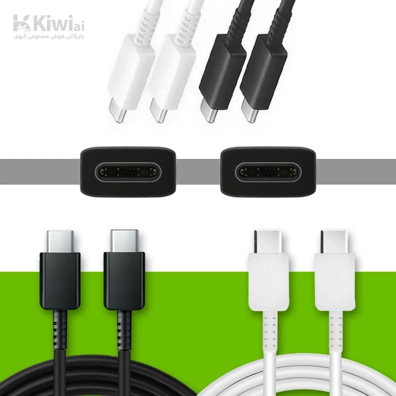 کابل تبدیل USB-C به USB-C سامسونگ (عمده پک ۱۰ عددی) مدل 1 متری – 2 آمپر EP-DA705BBEGWW – ویتنام — تصویر ۶