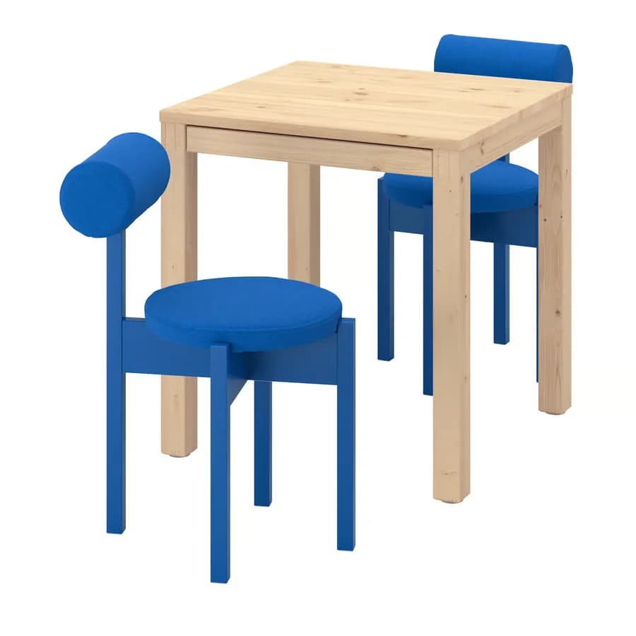 میز و ۲ صندلی، چوب کاج/نابک آبی روشن، ۷۰x۷۰ سانتی‌متر ایکیا مدل IKEA PS 2026 — تصویر ۱۰