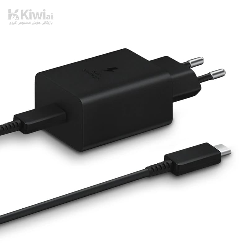 شارژر دیواری 45 وات سامسونگ (عمده پک ۱۰ عددی) مدل EP-T4510 به همراه کابل USB-C – دو پین – ویتنام — تصویر ۱۲