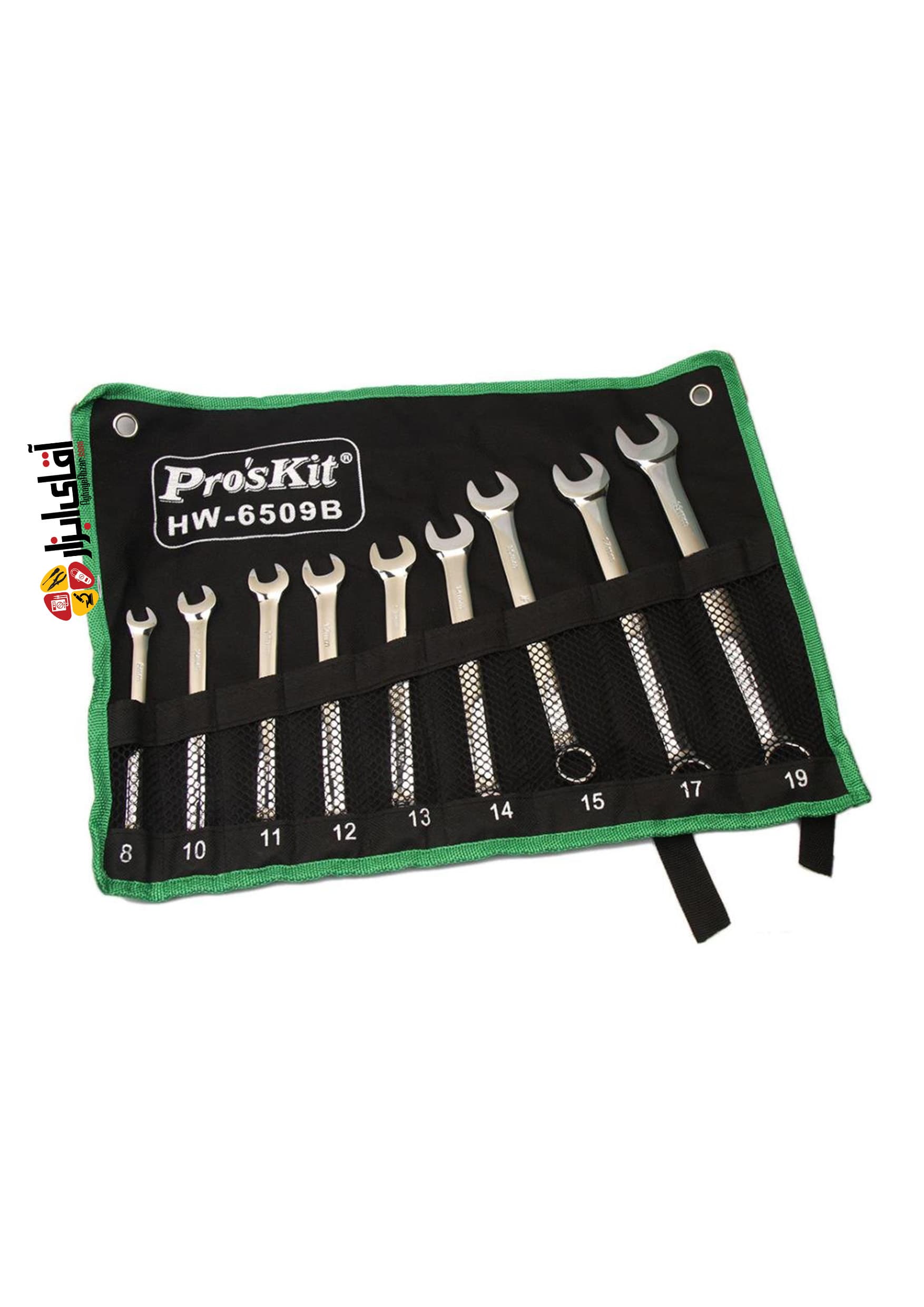 ست آچار 9 عددی یک سر تخت یک سر رینگی پروسکیت ProsKit HW-6509B