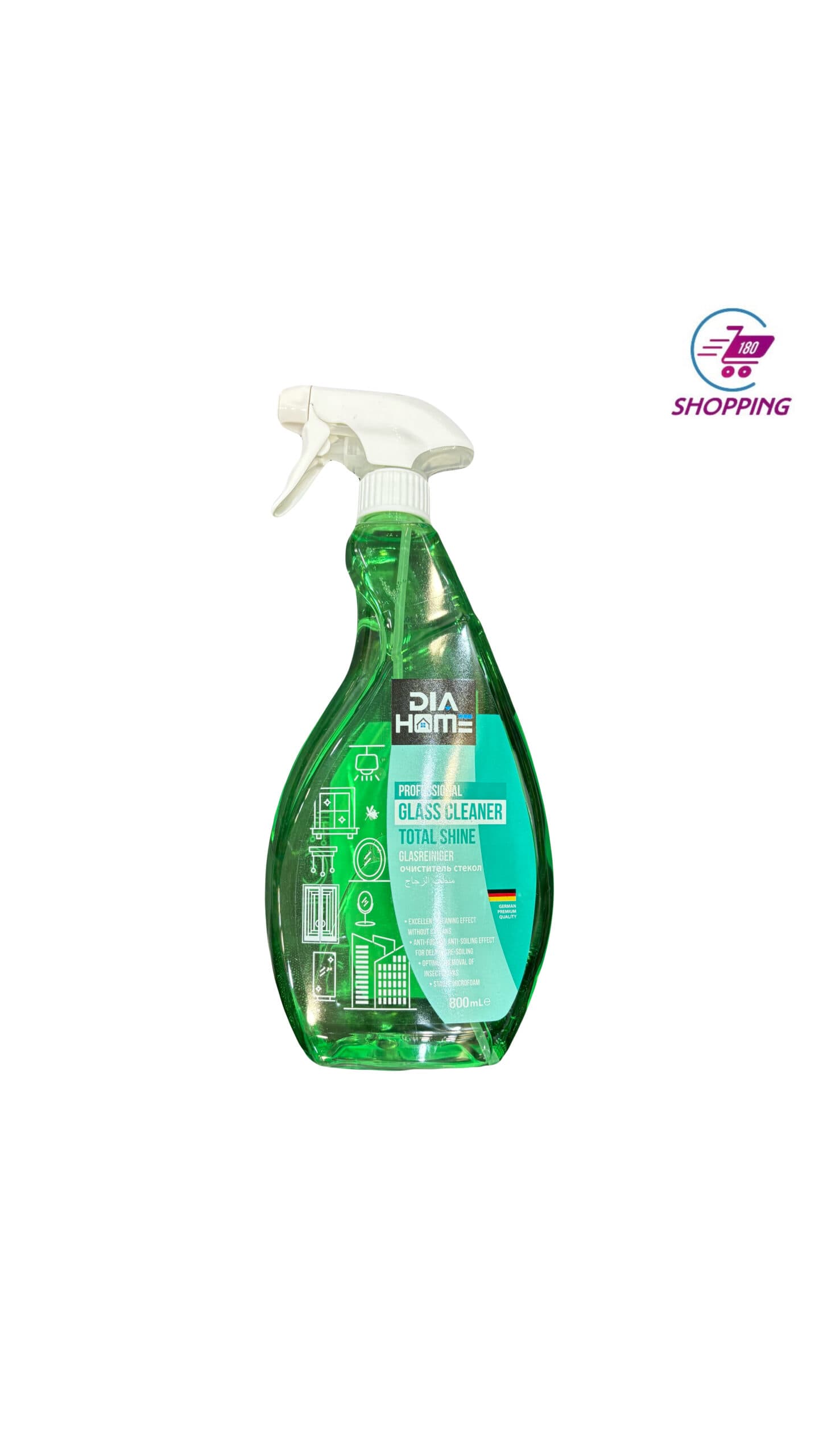 اسپری تمیز کننده شیشه دیاهوم مدل TOTAL SHINE حجم 800 میل — تصویر ۳
