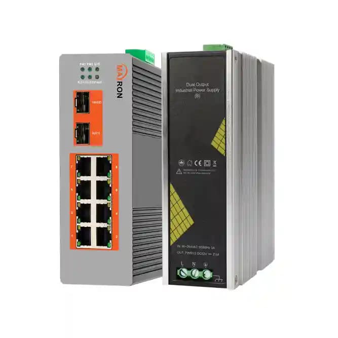 سوئیچ 8 پورت مدیریتی صنعتی مکسرون مدل MSW-5208GPI-240I — تصویر ۴
