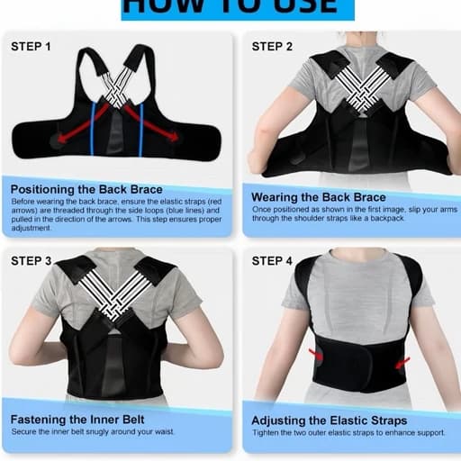 کمربند طبی اصلاح قوز کتف و کمر ضربدری مدل 46730 | Shoulder and Back Posture Corrector Belt — تصویر ۸