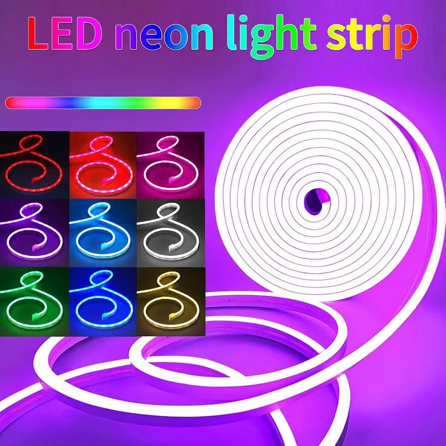 ریسه نئون فلکسی RGB-IC برنامهپذیر 5 متری رونده و حساس به صدا — تصویر ۶