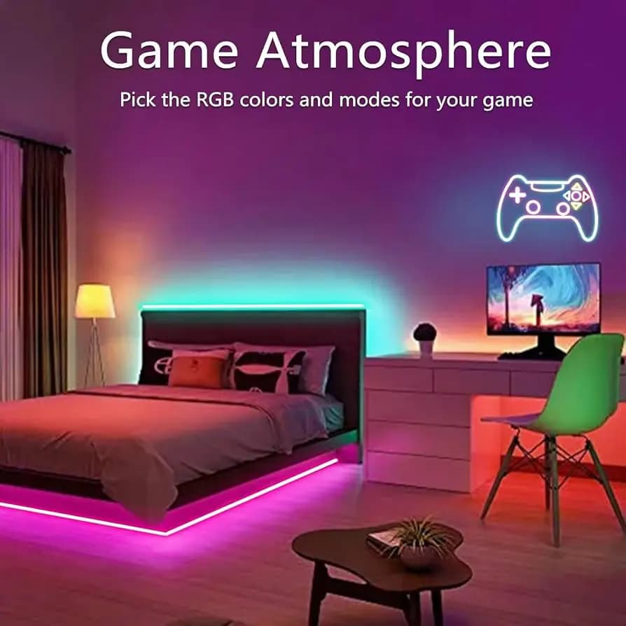 ریسه نئون فلکسی RGB-IC برنامهپذیر 5 متری رونده و حساس به صدا — تصویر ۹