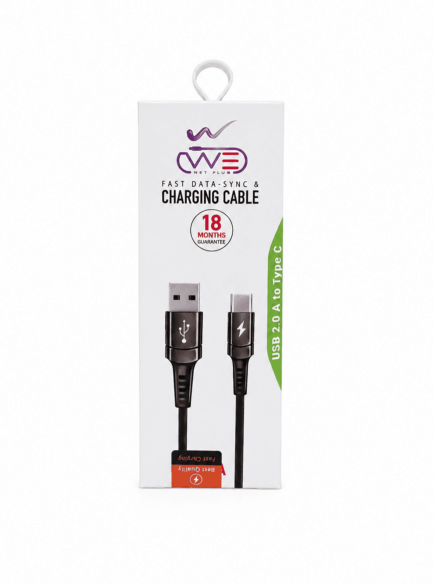 کابل شارژ تایپ سی 6 آمپر We-net Plus ETW 003