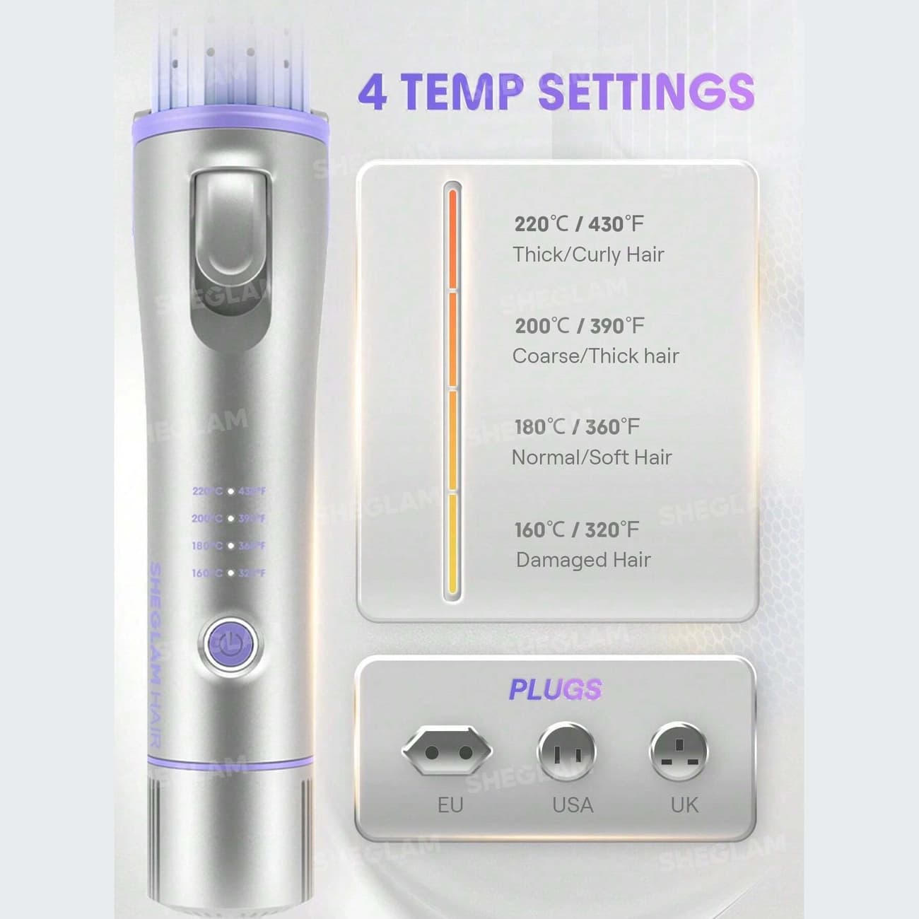 حالت دهنده مو شیگلم SHEGLAM اصل مدل Cool Lock Airflow سه کاره سایز 25mm — تصویر ۵