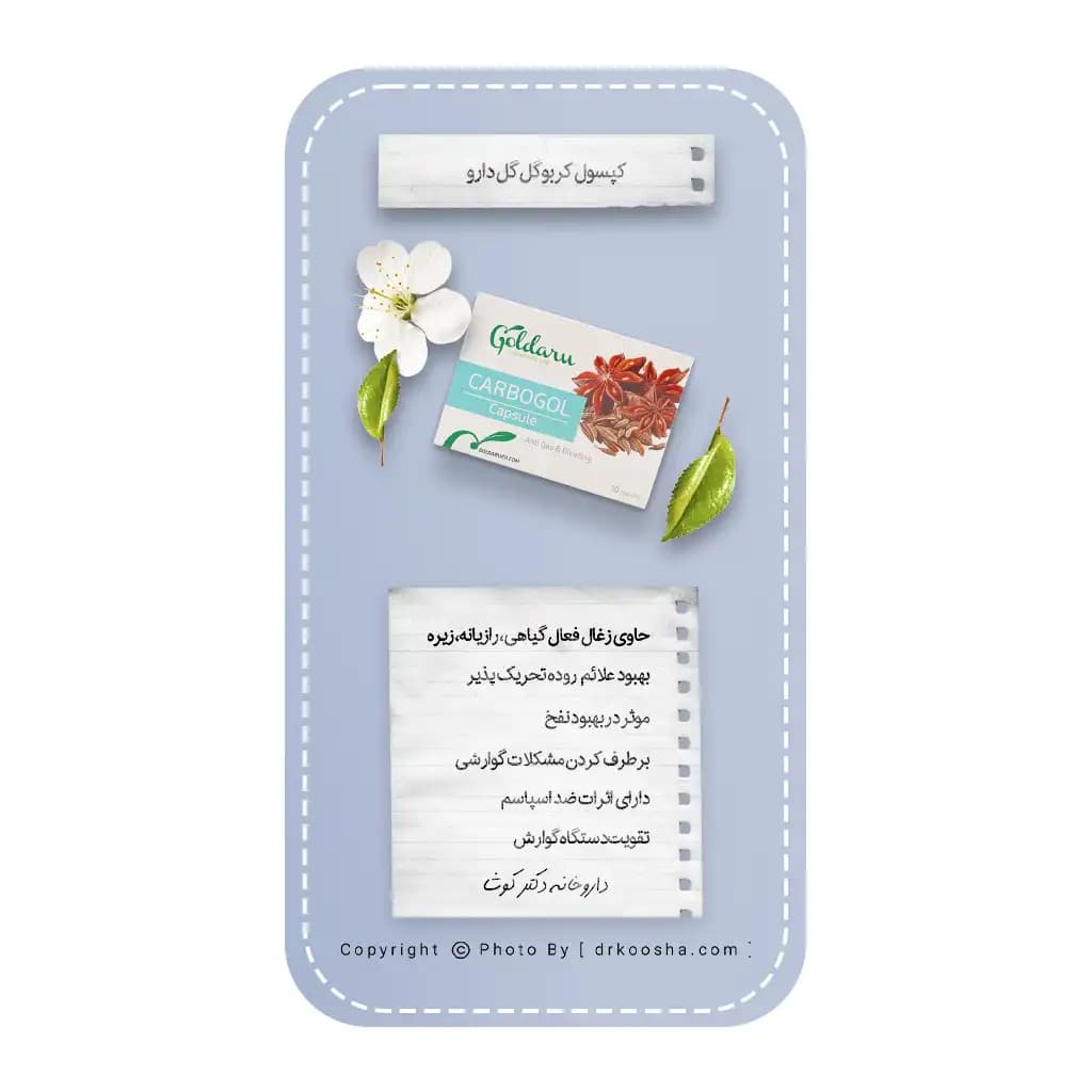 کپسول کربوگل گل دارو 30 عددی — تصویر ۶