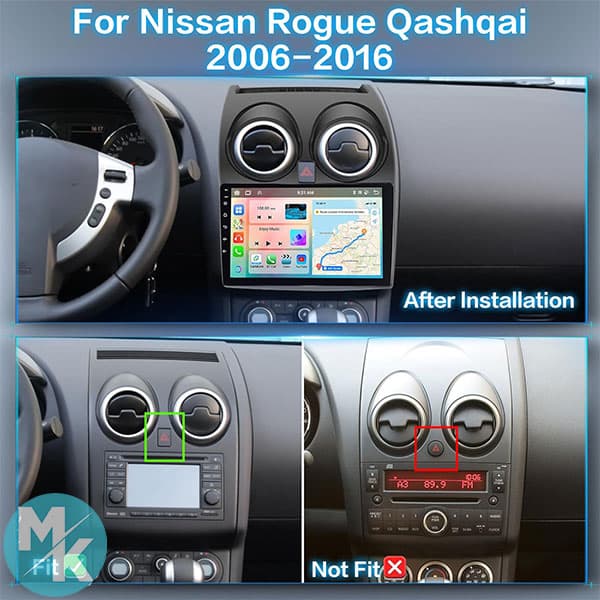 مانیتور خودرو 9 اینچی برند Inefala مدل NISSAN QASHQAI — تصویر ۷