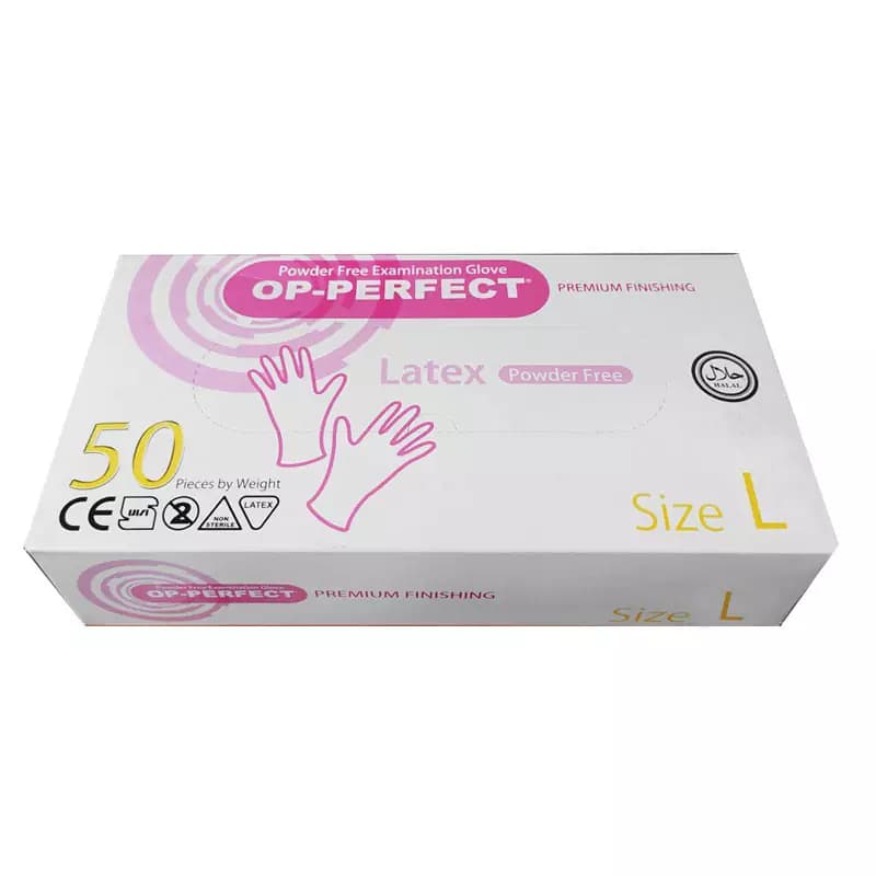 دستکش لاتکس بدون پودر او پی پرفکت OP-PERFECT — تصویر ۸