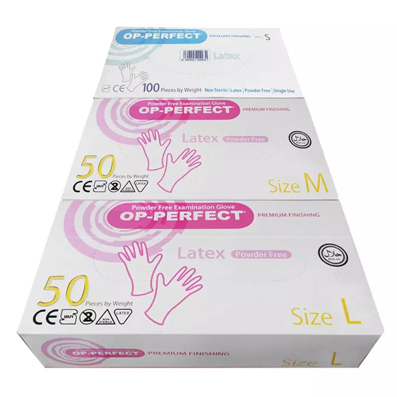 دستکش لاتکس بدون پودر او پی پرفکت OP-PERFECT — تصویر ۶