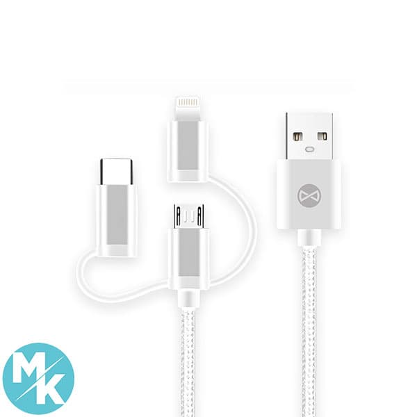 کابل USB به microUSB/TYPE-C/لایتنینگ برند Forever مدل T_01625