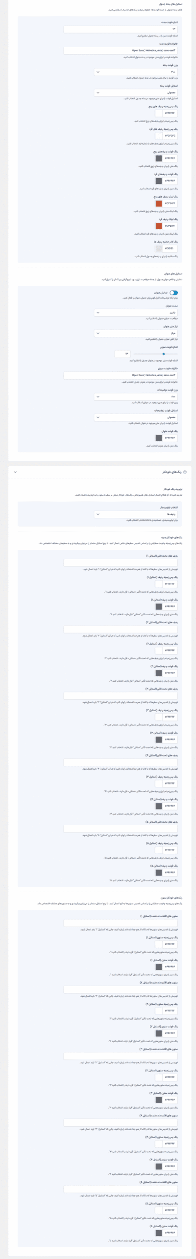 افزونه لیگ تیبل | ساخت جدول برای وردپرس | League Table — تصویر ۷