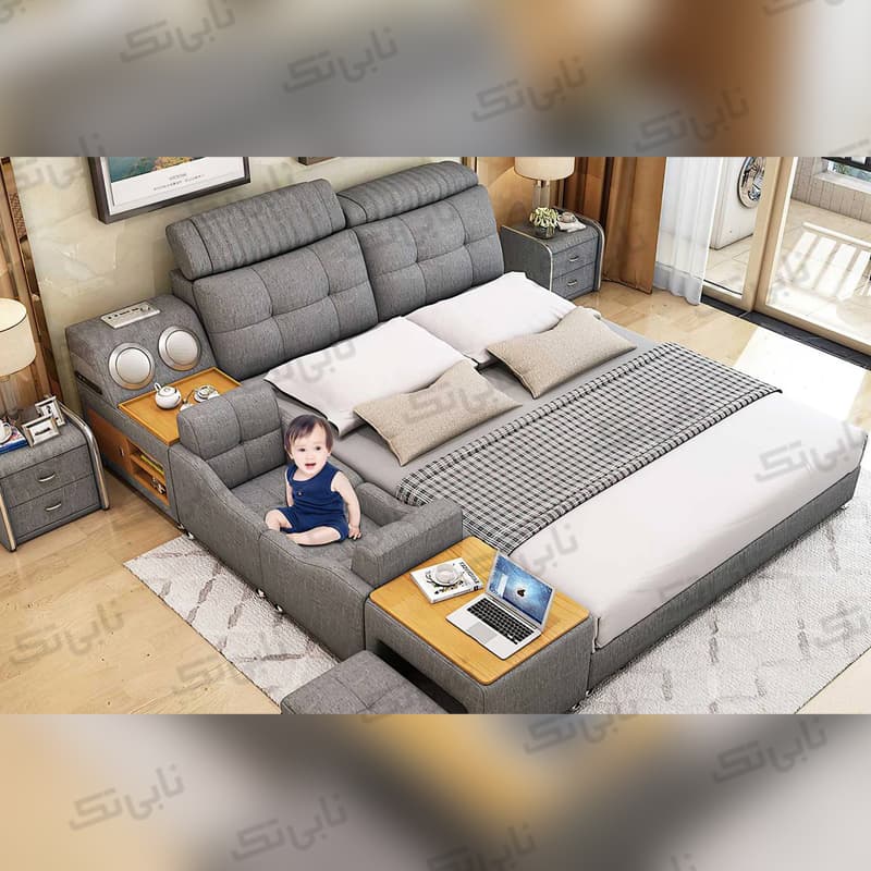 تخت خواب هوشمند مدل لوسیندا — تصویر ۵