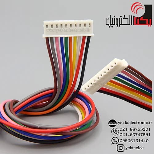 کانکتور پین گرد 10 پین مادگی سیم دار